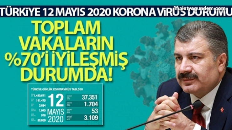 Toplam vakaların yüzde 70'i iyileşmiş durumda