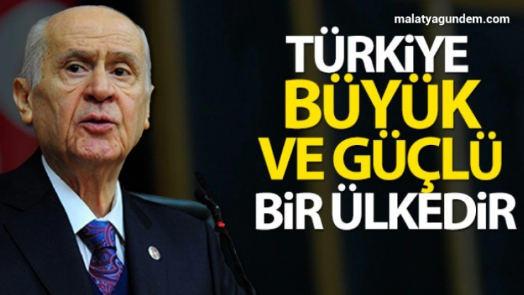 Türkiye büyük ve güçlü bir ülkedir