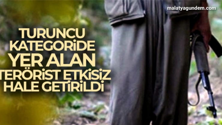 Turuncu kategoride yer alan terörist etkisiz hale getirildi
