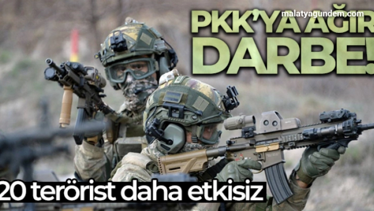 Zeytin Dalı ve Fırat Kalkanı'nda PKK'ya ağır darbe! 20 PKK'lı etkisiz
