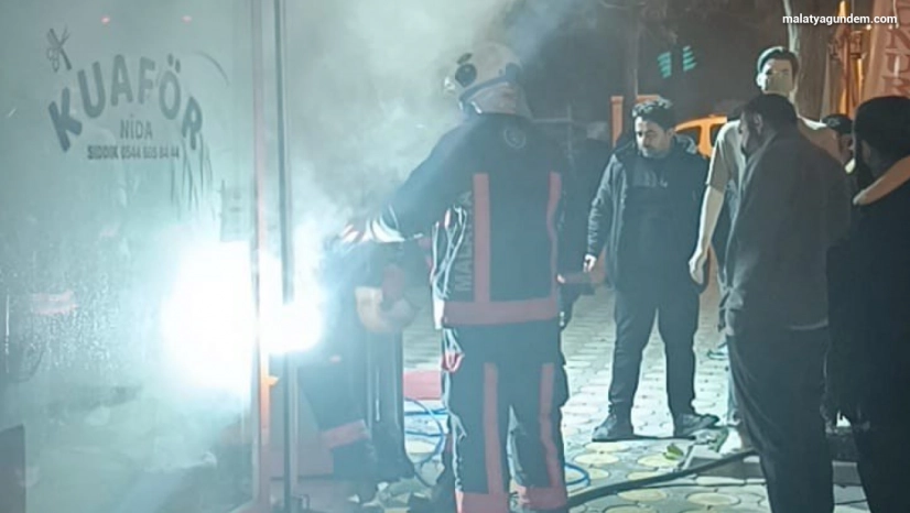 Malatya'da iş yerinde korkutan yangın