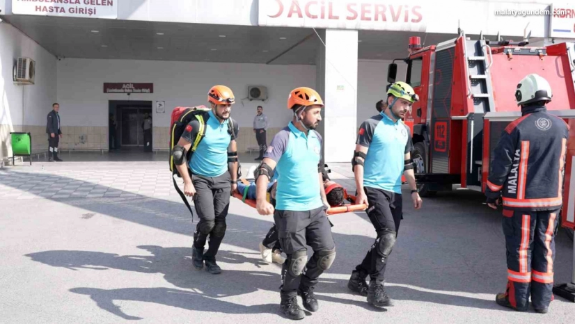 Malatya Eğitim ve Araştırma Hastanesi'nde yangın tatbikatı