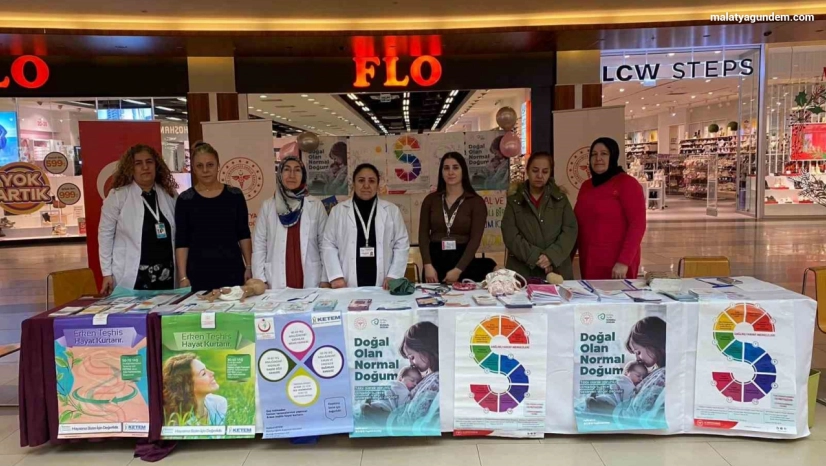 MalatyaPark AVM'de gebelik ve doğum bilgilendirme standı kuruldu