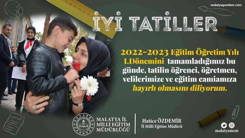 Öğrencilere ara tatilde dinlenmiş olarak eğitime başlama önerisi