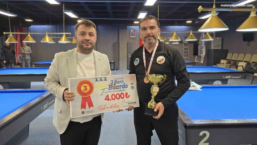 Battalgazi'de 3 Bant Bilardo Turnuvası sona erdi
