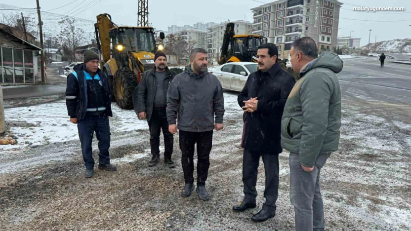 Battalgazi'de Başkan Taşkın ekiplerle birlikte sahada