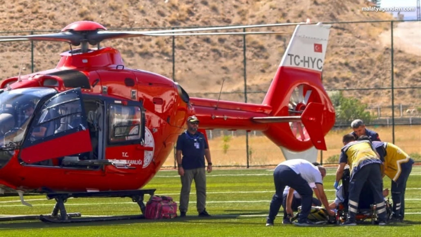 Malatya'da ambulans helikopter 87 yaşındaki hasta için havalandı