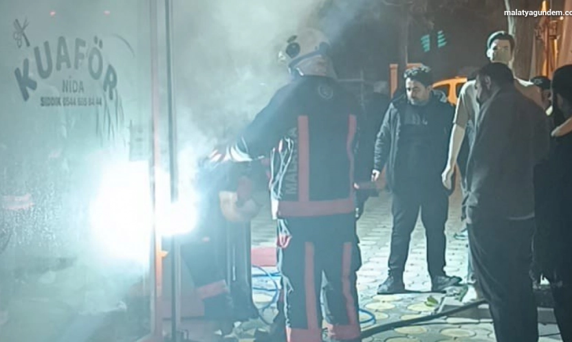 Malatya'da iş yerinde korkutan yangın