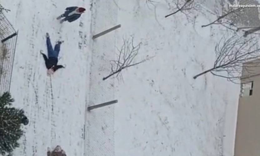 Malatya'da kar tatili çocukları sevindirdi