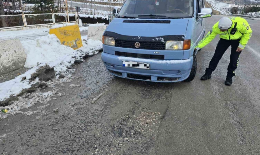 Malatya'da kış lastiği denetimleri artırıldı