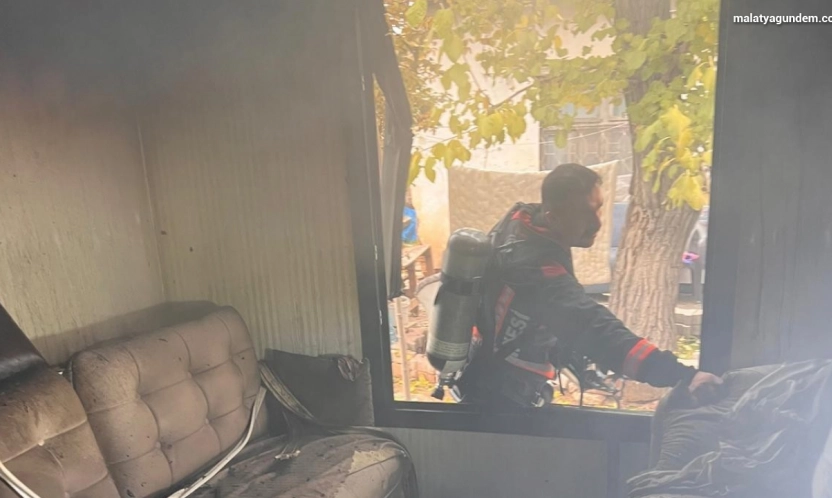 Malatya'da konteyner yangını