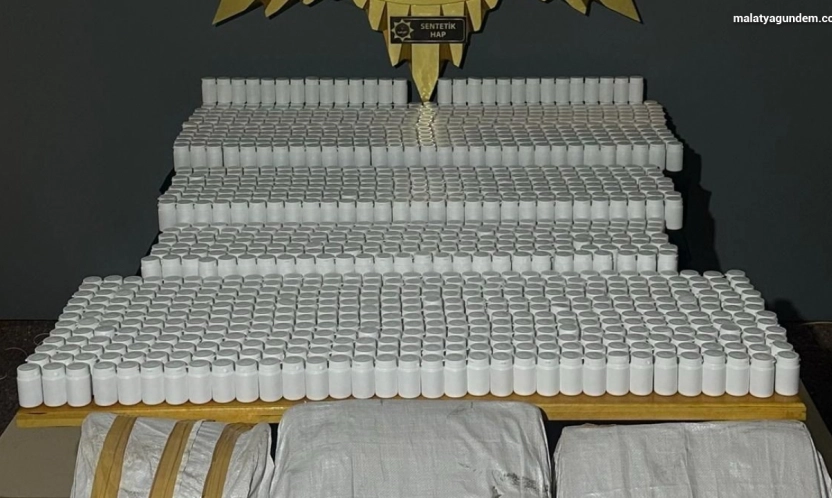 Malatya'da uyuşturucu operasyonu: 75 bin 376 adet sentetik ecza ele geçirildi