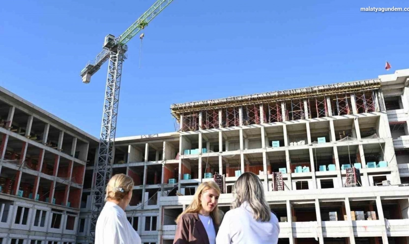 Malatya Yeni Adliye Sarayı'nda çalışmalar hız kesmeden devam ediyor