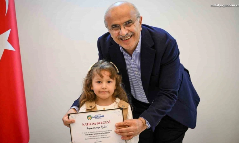 Minik yüreklerden Başkan Er'e anlamlı ziyaret