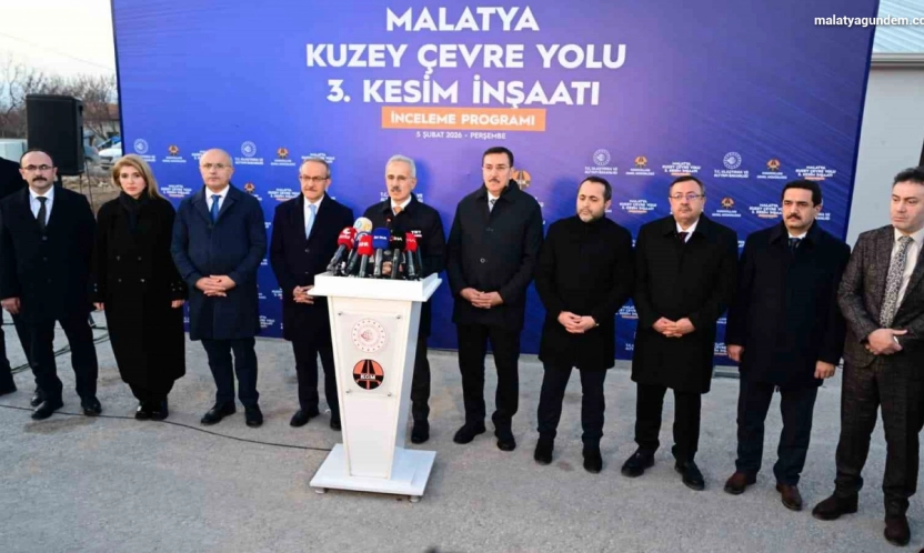 Ulaştırma ve Altyapı Bakanı Uraloğlu, Malatya Kuzey Çevre Yolu şantiyesinde inceleme yaptı